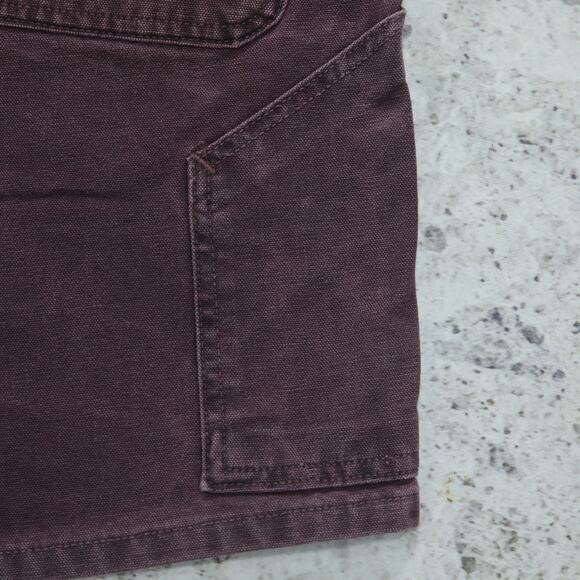 RARE Vintage Carhartt B24 BRG Burgundy Purple Carpenter Shorts 29.5x7.25 - Picture 6 of 13